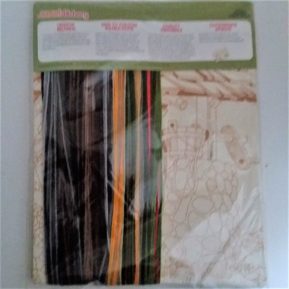 VTG Embroidery Kit Wishing Well Sunset Stitchery NEW Retro Cross Stitch Craft - Picture 3 of 4